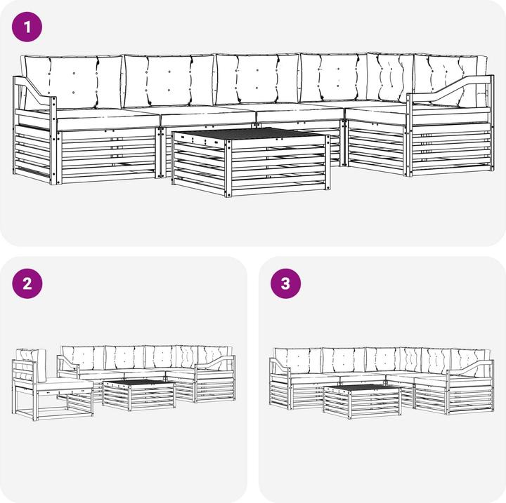 Produktbild vidaXL Outdoor-Sofa