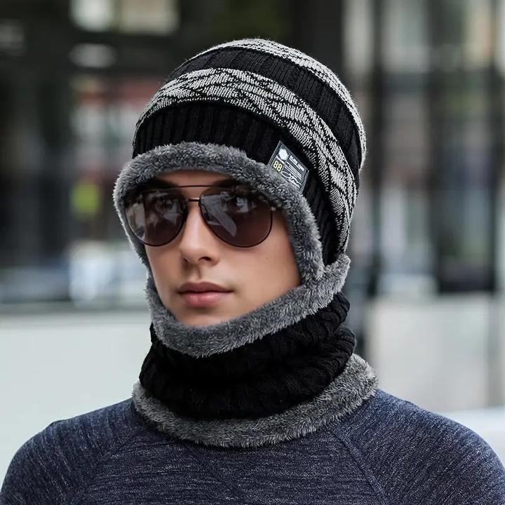 Actual product image Swissdetector Multifunctional winter knit hat - Black