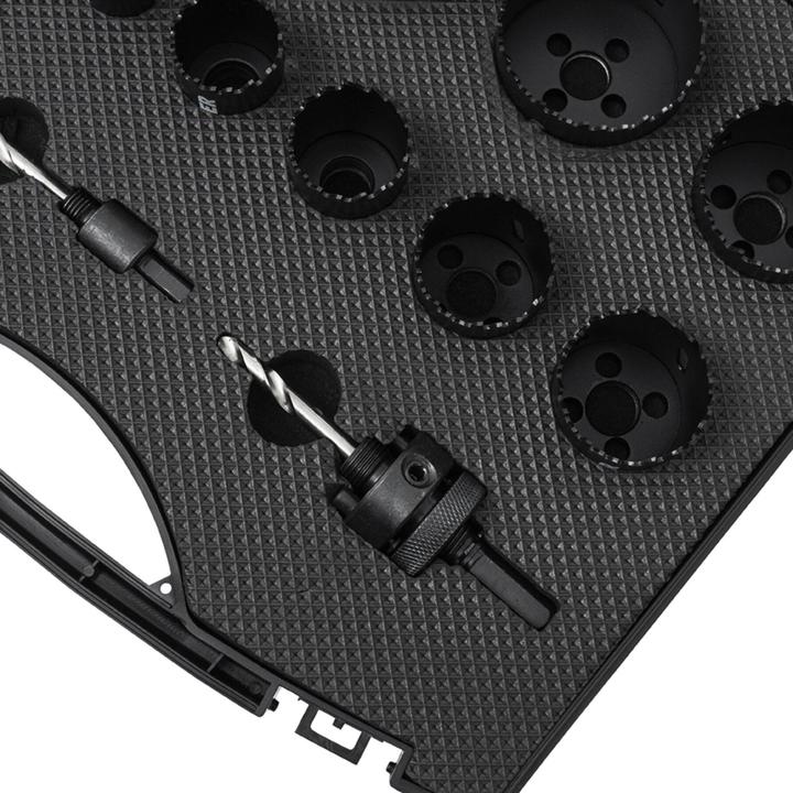 Produktbild Stier Lochsägen-Set HSS-Co8 Bimetall, 44mm Schnitttiefe, 14-teilig (20, 22, 25, 32, 35, 40, 44, 51 (20 mm, 22 mm, 25 mm, 32 mm, 35 mm, 40 mm, 44 mm, 51 mm, 60 mm, 68 mm, 76 mm)