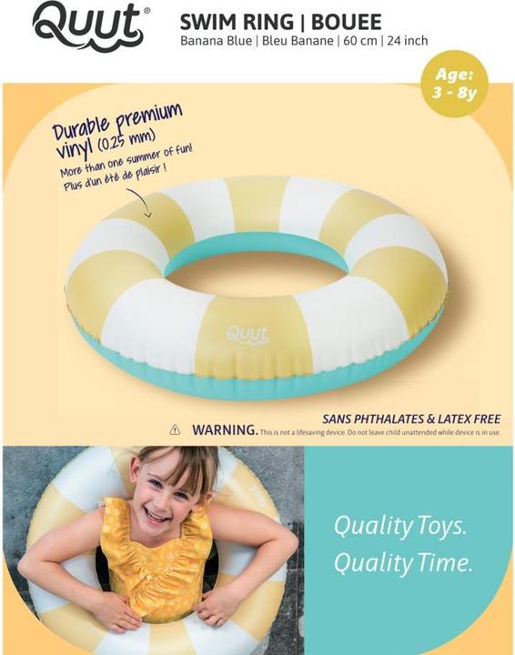 Produktbild Quut Schwimmring Medium Banana Blue 60 cm, Breite: 60