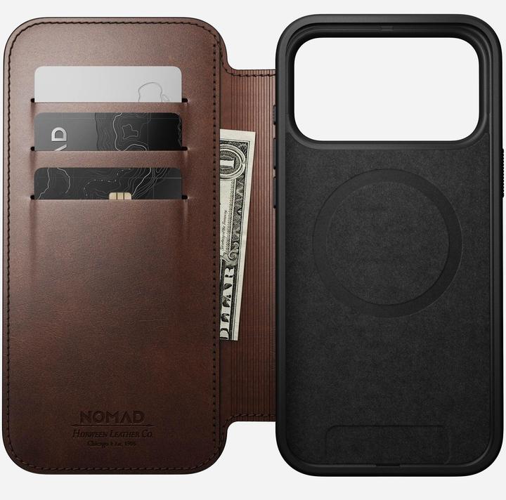 Immagine prodotto Nomad Modern Leather Folio - Lederhülle für iPhone Max, Horween-Leder (Apple iPhone 17 Pro Max)