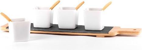 Produktbild Bekos Apero Set aus Bambus / Schiefer / Porzellan, 9-teilig