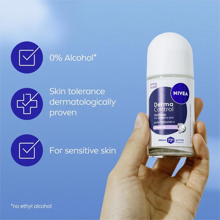 Produktbild NIVEA Derma Control Restore Roll-On Antitranspirant 50 ml (Roll-on, 50 ml)