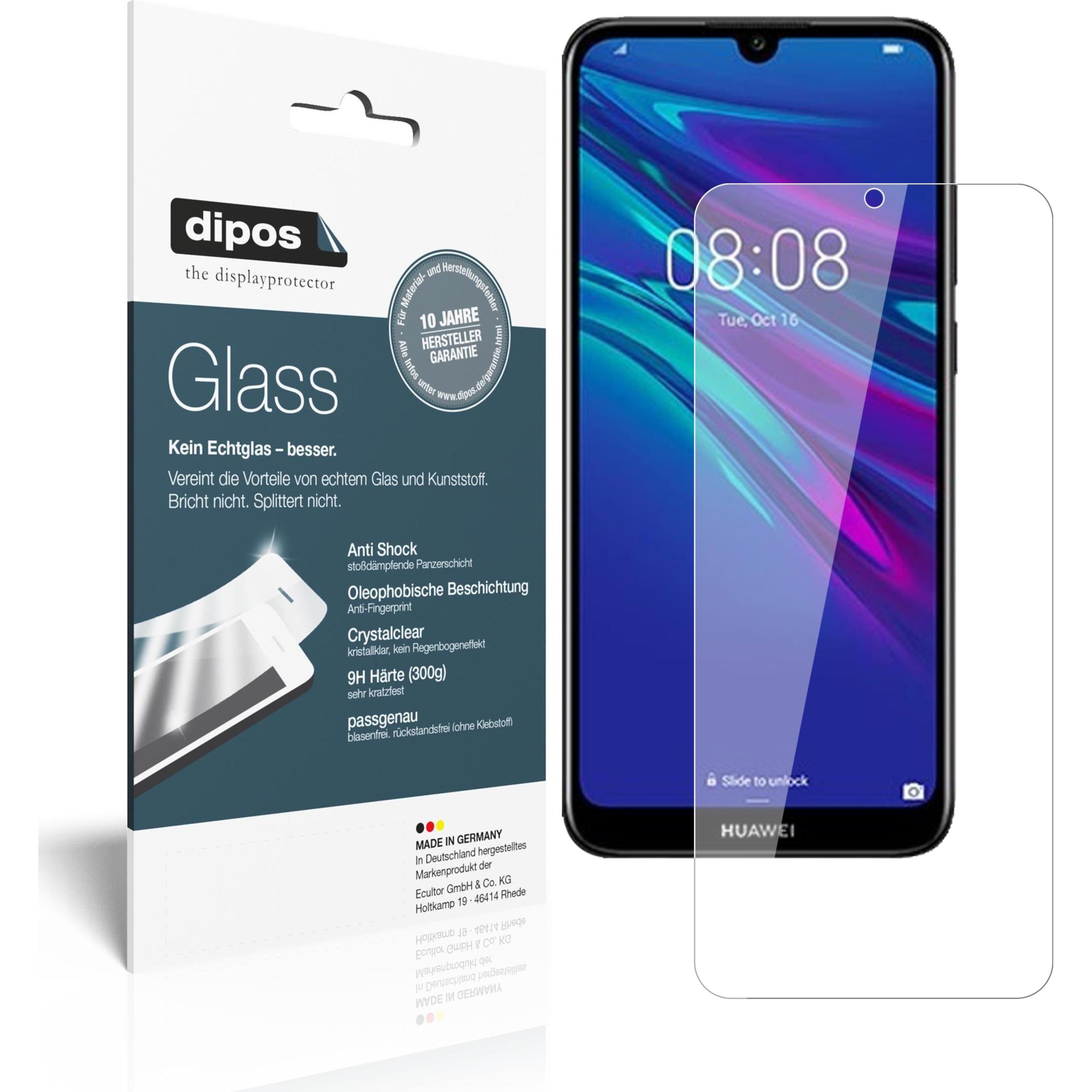 Dipos Displayschutz Anti-Shock (2 Stück, Huawei Y6 (2019)), Smartphone Schutzfolie, Transparent