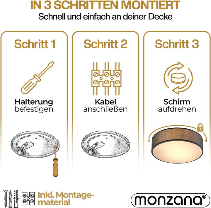 Actual product image Monzana Ceiling Lamp (E27)