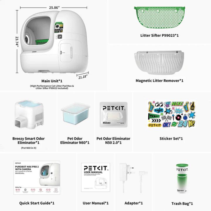 Immagine prodotto Petkit Purobot Max Pro (Lettiera autopulente, Lettiera per gatti chiusa)