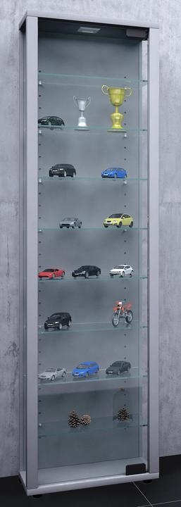 Actual product image VCM Collection stand display case wood glass Edana Maxi (33 x 18 x 115 cm)
