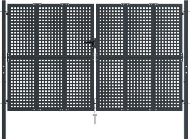 Produktbild vidaXL Gartentor Anthrazit 300x225 cm Stahl, Farbe: Anthrazit