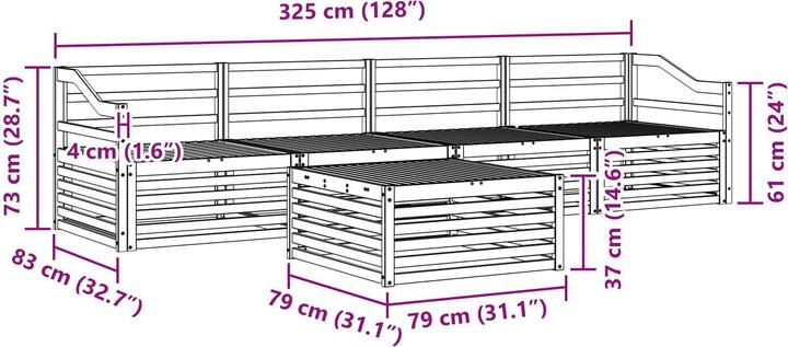 Produktbild vidaXL Outdoor-Sofa