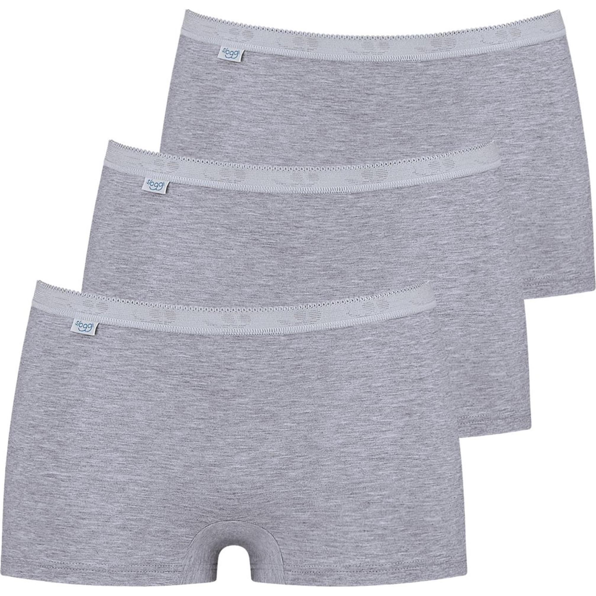 Sloggi, Damen, Unterhosen, 3er Pack Basic + Short Slip, Grau, (42, 3er Pack)