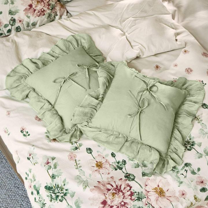 Actual product image Loberon Kissenhülle 2er Set Martone grün (40 x 40 cm)