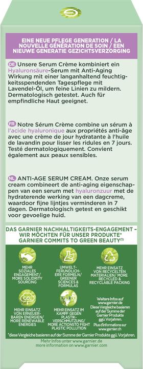 Produktbild Garnier Bio Lavandin 2in1 Anti-Aging Serum Crème (50 ml)