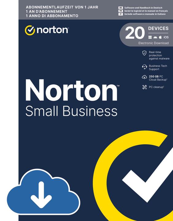 Produktbild Norton Small Business 2.0 (20 Devices, 250GB) (1 User, 20 Geräte/User, 12 Monate)