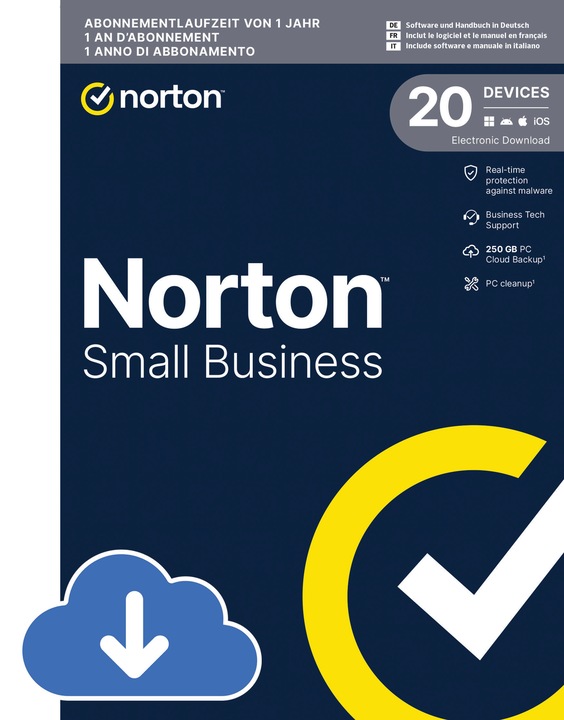 Actual product image Norton Small Business 2.0 (20 Devices, 250GB) (1 User, 20 Devices/Users, 12 months)