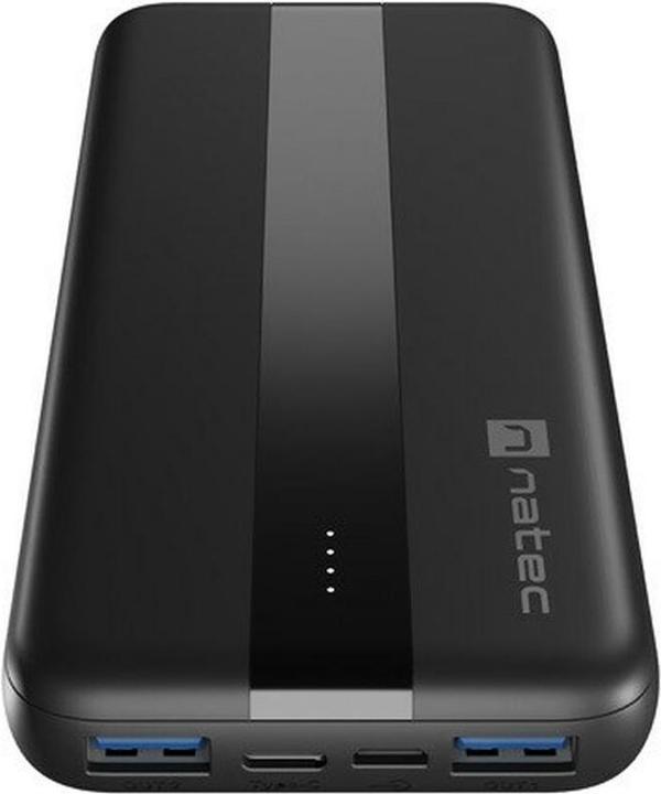 Actual product image Genesis NATEC POWERBANK TREVI SLIM Q V2 10000MAH PD USB-C 20W + USB-A 18W + KABEL USB-C (10000 mAh, 20 W)