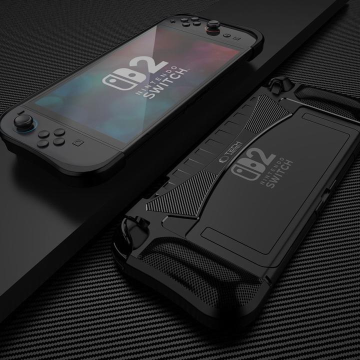 Actual product image Tech-Protect TPUCarbon Case für Nintendo Switch 2 - Schwarz
