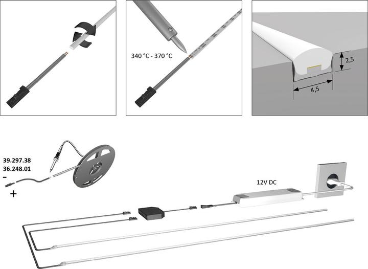 Produktbild Halemeier LED Bänder Versa Linear Mini 12 V (Warmweiss, 300 cm, Indoor)