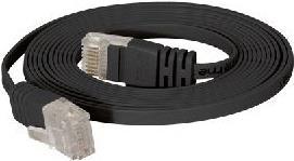 Immagine prodotto Tecline Cavo patch UTP cat. 6. slim-line. 0.5m. nero Per 10 Gigabit/s, senza alogeni, con extra slim (U/UTP, CAT6, 0.50 m)