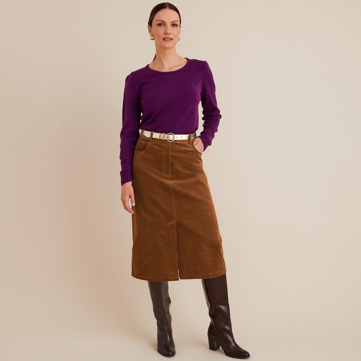 Image du produit Anne Weyburn Jupe évasée en velours (44)