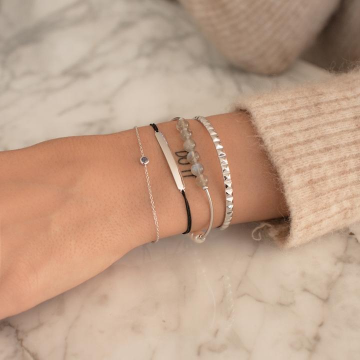 Image du produit Glanzstücke München Femmes argent sterling argent 17,0 cm, réglable de manière flexible - 11150 (17 cm, Argent Sterling)