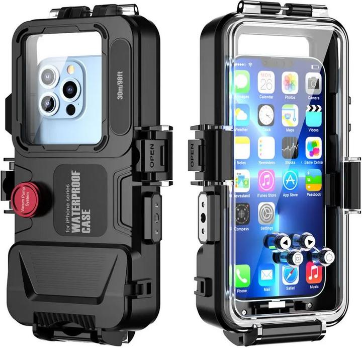 Produktbild PhoneLook Hülle Wasserdichtes Schutzcover zum Schnorcheln und Tauchen bis 30M Military grade alle s (Apple iPhone 4, LG G4s)