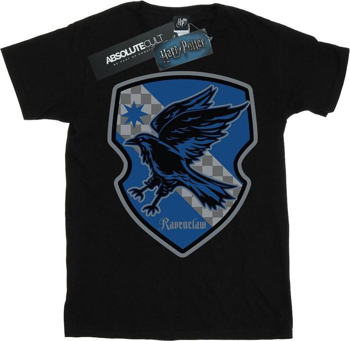 Actual product image Girls Ravenclaw Crest Flat Cotton T-Shirt (152, 158)