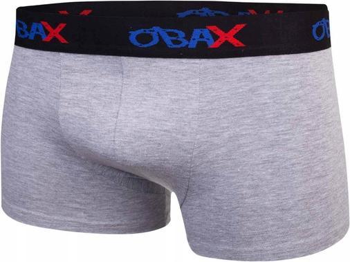 Produktbild Obax Herren-Boxer-Unterwäsche 3p Schwarz/Rot/Grau M (M)
