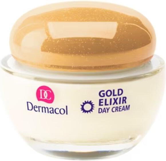 Actual product image Dermacol Gold Elixir (50 ml, Day cream, Up to SPF 10)
