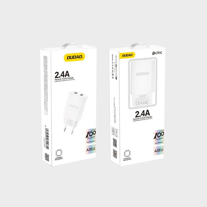 Produktbild Dudao EU charger 2 x USB 2.4A 5V DC white (12 W)