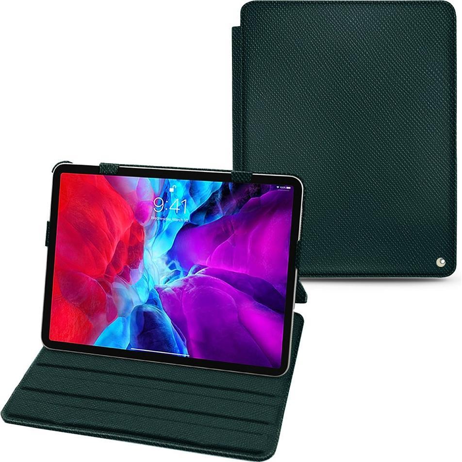 Noreve Lederschutzhülle horizontal (iPad Pro 12.9 2020 (4. Gen)), Tablet Hülle, Grün