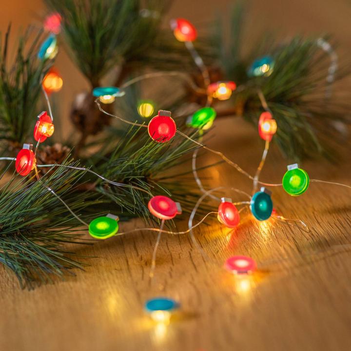 Actual product image Lindby Motje LED fairy lights, balls, red, green (3.20 m)