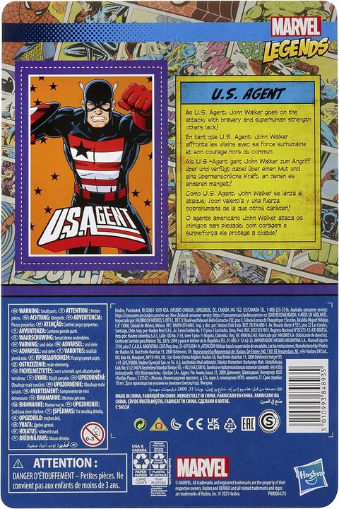 Image du produit Hasbro Marvel Legends Retro Collection U.S. Agent Figurine d'action