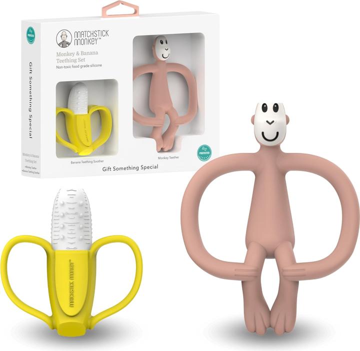 Banana & monkey dusky pink
