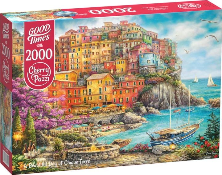 Ravensburger 2000 Teile Puzzle für Erwachsene und Kinder ab 14 Jahren - Farbenfrohe Cinque Terre - Italien-Motiv - Puzzle mit Formenvielfalt, passgenauen Puzzleteilen und reflexfreiem Bild
