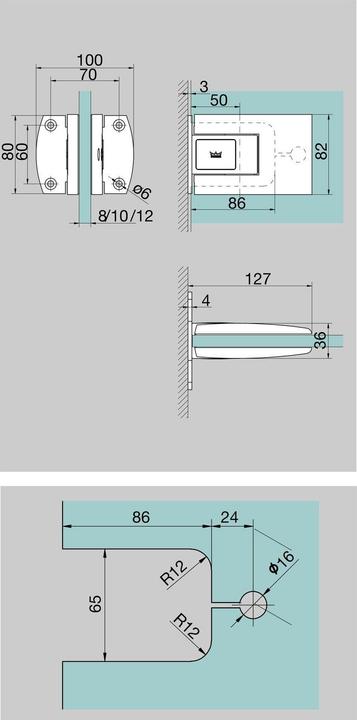 Produktbild Dormakaba Pendeltürbänder TENSOR