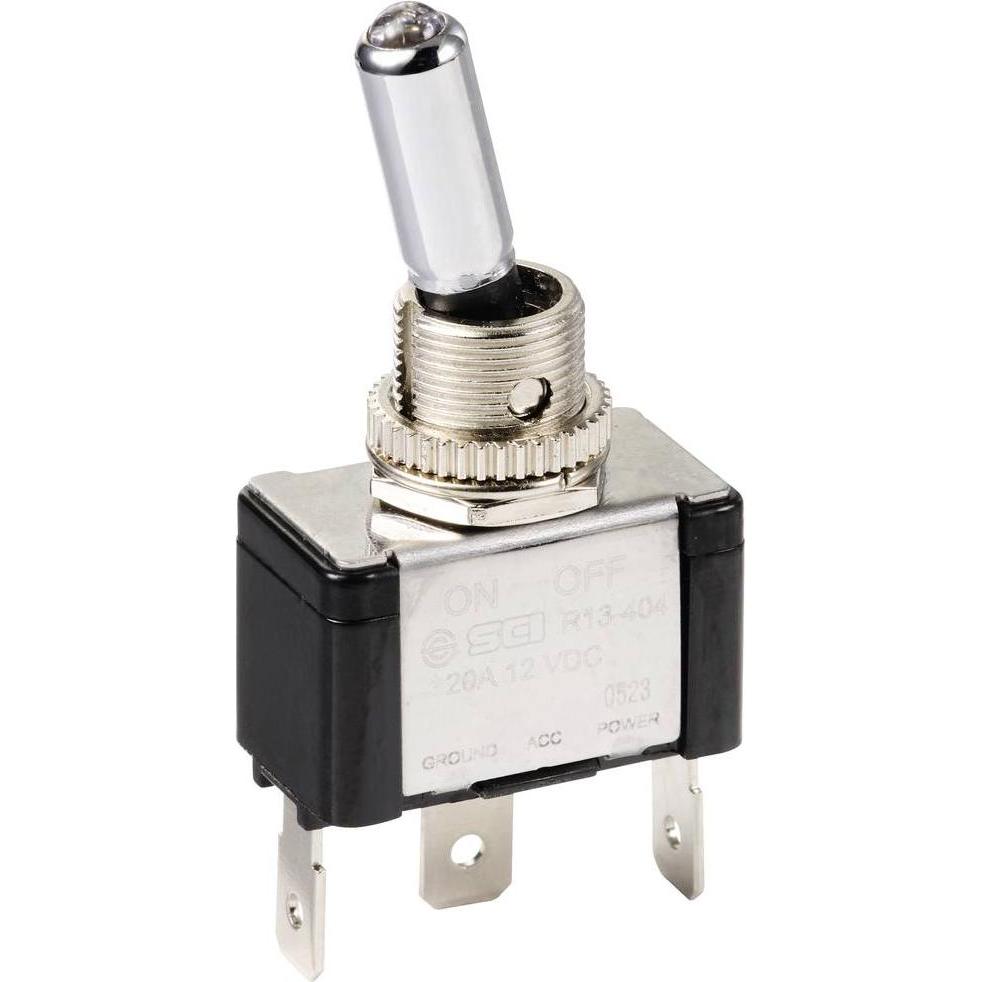 Tru Components TC-11193848 Kippschalter 12 V/DC 20 A 1 x Aus/Ein rastend 1 St., Taster + Schalter, Schwarz