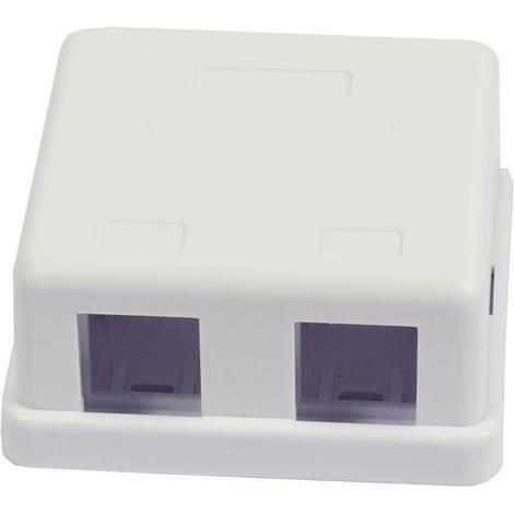 Synergy 21 Keystone Modulträger AP Dosen für 2xTP-Modul Reinweiss (Keystone Modulhalter), Netzwerk Zubehör