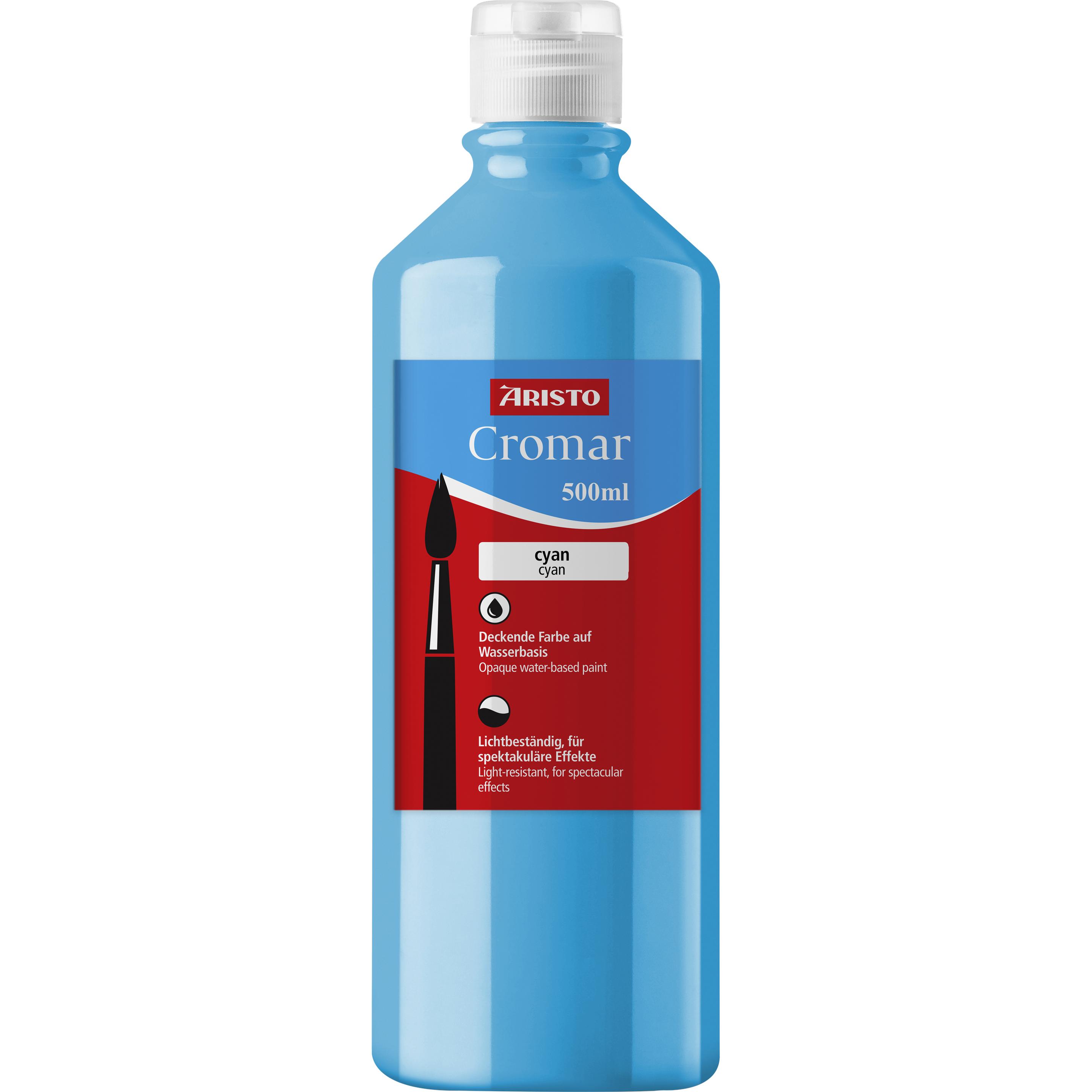 Aristo, Colore + Vernice per fai da te, Cromar 500 ml, cyan (500 ml)
