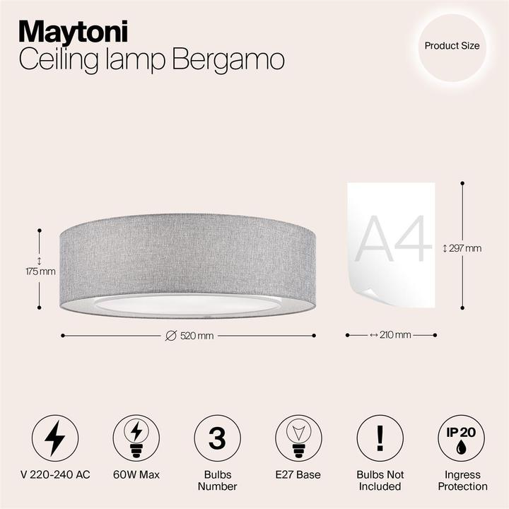 Actual product image Maytoni Bergamo (E27)