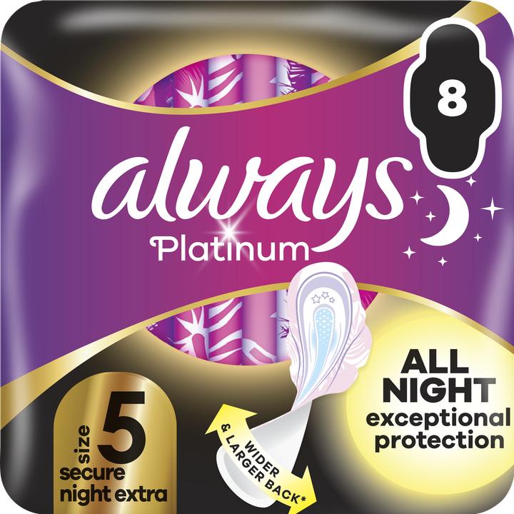 Produktbild Always Platinum Pads Night Wing 8CT