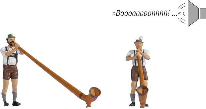 Actual product image Noch H0 sound scene alphorn player