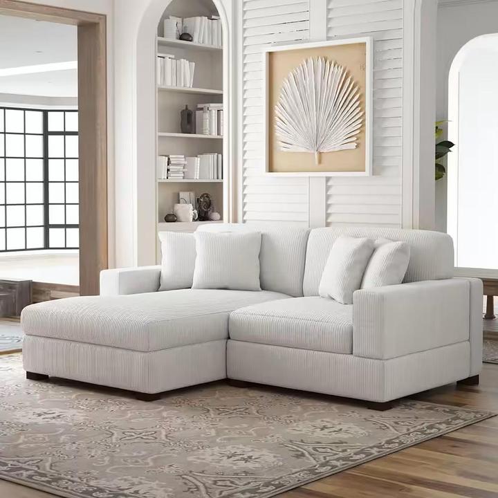 Produktbild HTI-Living Couch mit Ottomane Links Xenia Beige (Ecksofa)