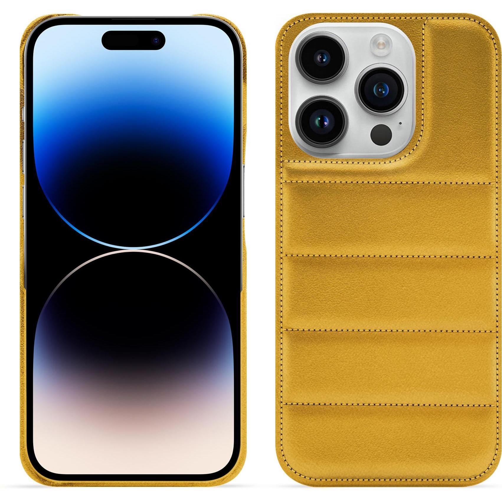 Noreve Lederschutzhülle (Apple iPhone 15 Pro), Smartphone Hülle, Orange