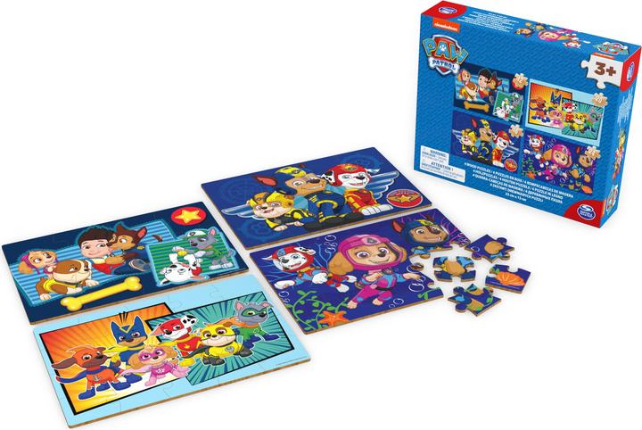 Actual product image Spin Master Paw Patrol Shoe Box Wood Puzzle 4 Pack (4 pieces)