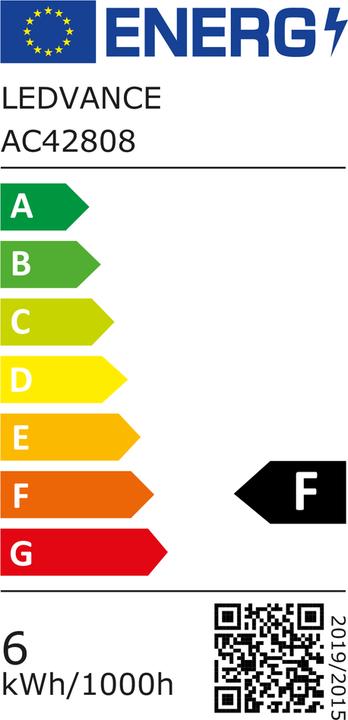 Energie-Label Osram Ledinestra Base (S14d, 6 W, 640 lm, 1 x, F)