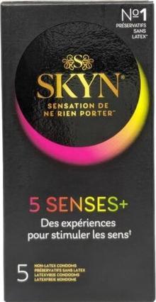 Actual product image Bijoux Indiscrets Skyn 5 Senses+ Latex-Free Condoms 5 Pcs Realistic Width 53mm (5 pcs.)