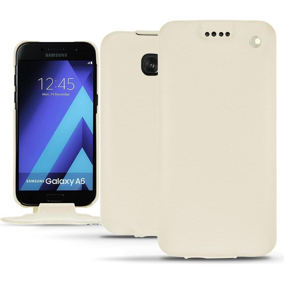 Noreve Lederschutzhülle vertikal (Samsung Galaxy A5 (2017)), Smartphone Hülle, Weiss