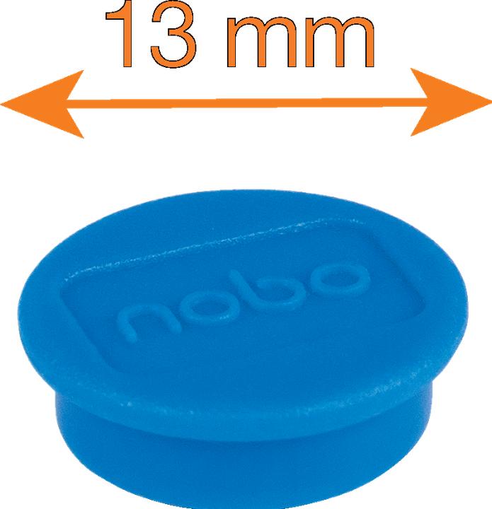 Actual product image Nobo Magnet round 13mm 1915285 blue 10 pieces (10 x)