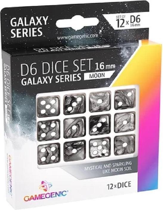 Image du produit Gamegenic Set de 12 Dés D6 - Galaxy Series : Moon