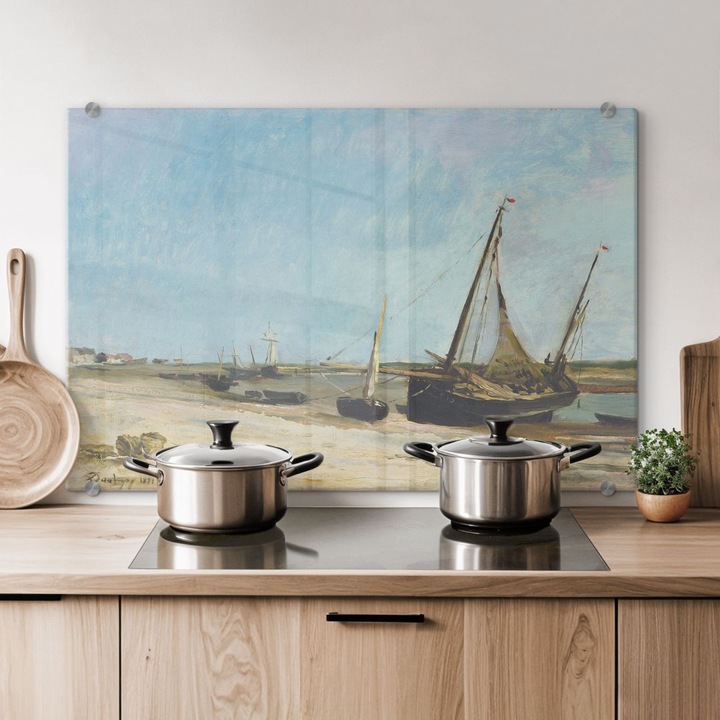 Produktbild Trenddeko Boote am Strand von Ètaples (40 x 60 cm)